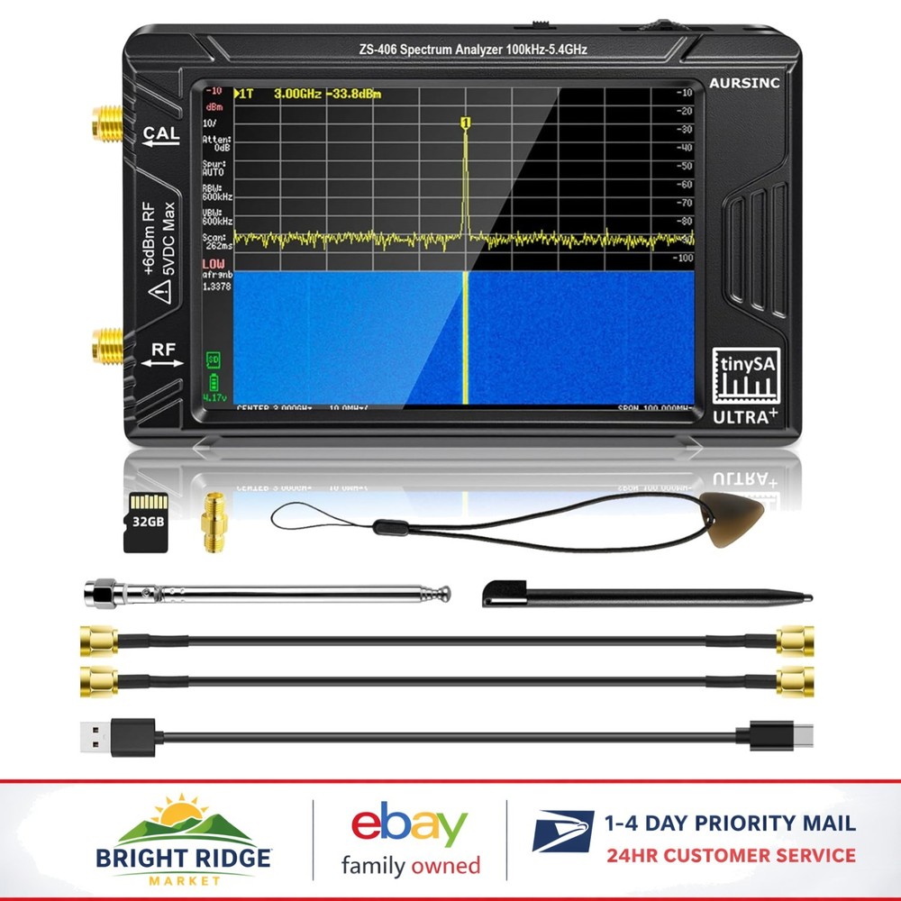 4-Inch Color Display Spectrum Analyzer for Accurate Frequency Measurements