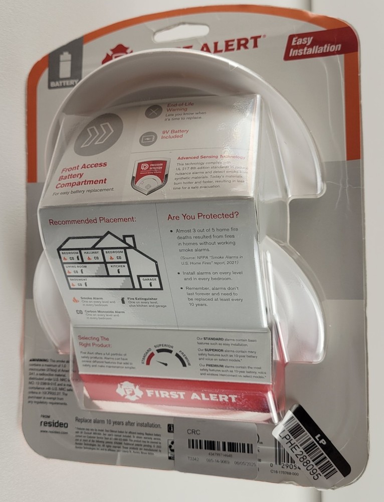 First Alert Smoke Alarm SMI100 DC 2pk