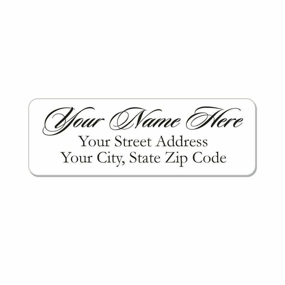 60 Return Address Labels Personalized Printed 3/4 x 2 1/4 Script