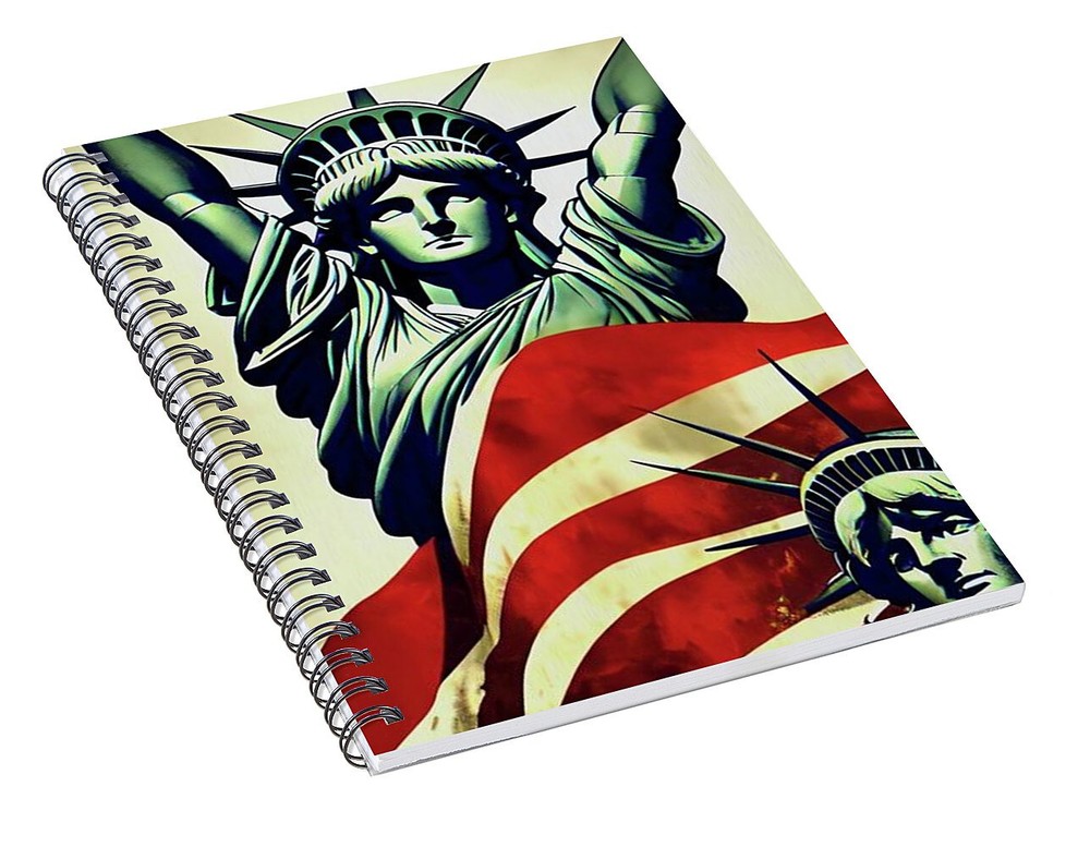 Freedom Spiral Notebook Blank Notebook Lined Journal 8 x 6 Notebook
