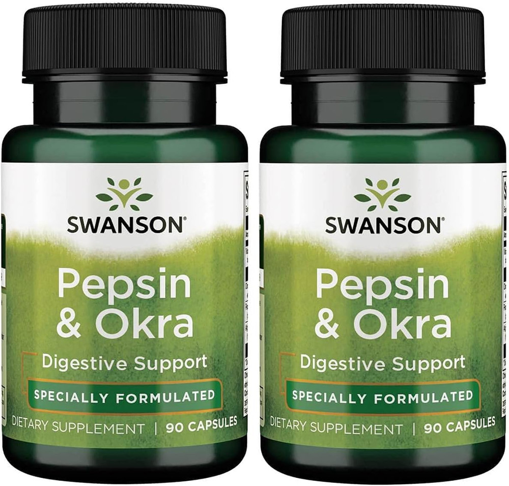 Pepsin '&' Okra 90 Caps 2 Pack