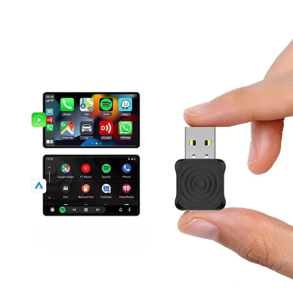 NEW Auto Connection CarlinKit 5.0 MINI Ultra Wireless CarPlay Android Adapter