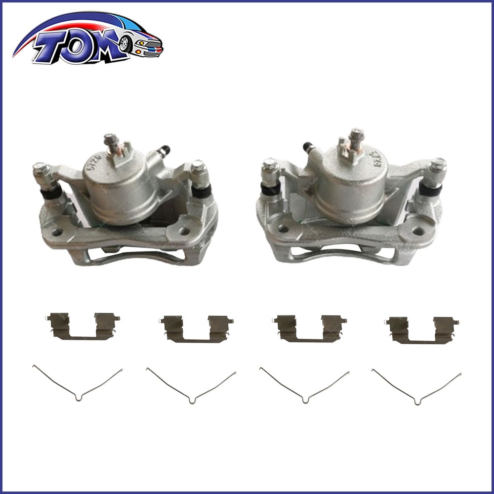 Front Brake Calipers w/ Bracket Pair 2 for Honda CR-V Element 2.4L 2003-2011