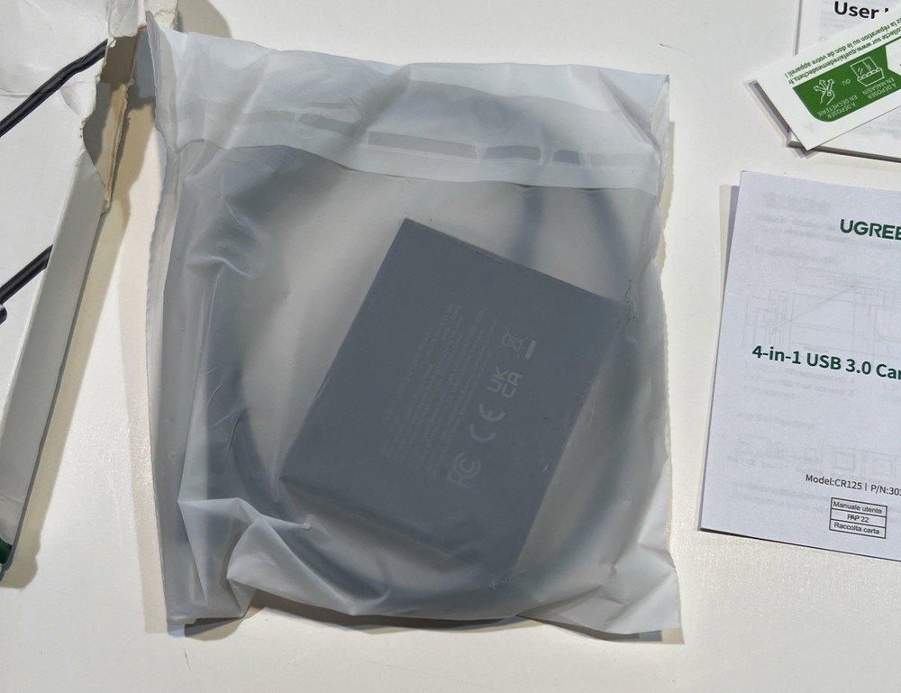 UGREEN 4-in-1 USB 3.0 Card Reader SD, TF, MS, CF Black