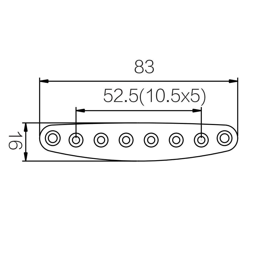 KAISH Guitar Bridge String Thru Body Ferrule Plate String Ferrule Bushing Plate