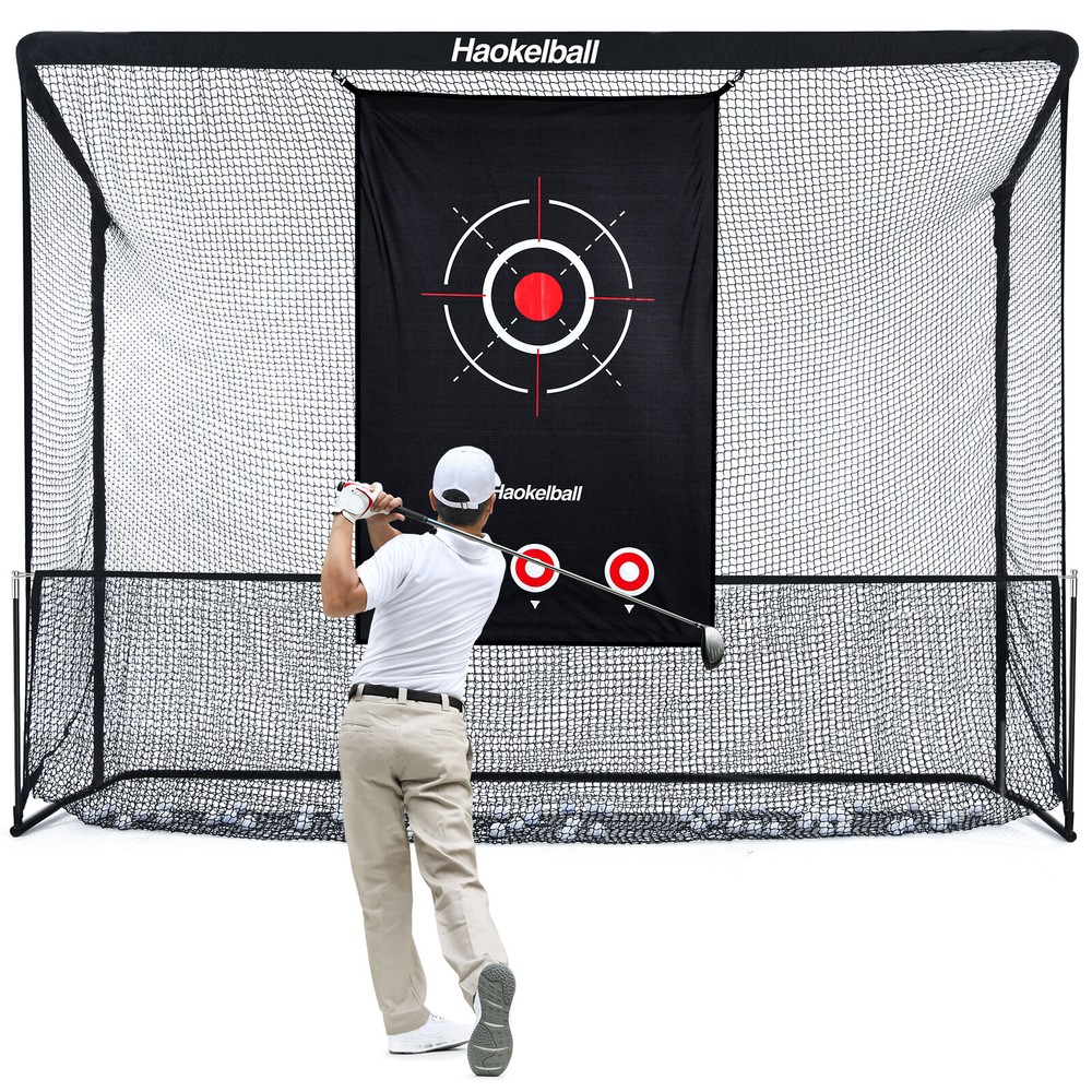 10x7.5ft Golf Practice Net with Target Cloth Heavy Duty Driving Golf Hitting Net