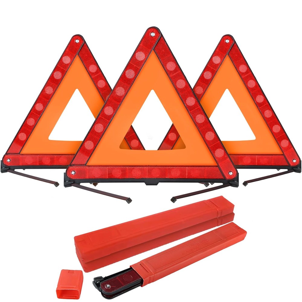 Warning Triangles Safety Triangle Emergency Kit Foldable Reflective Triangles...