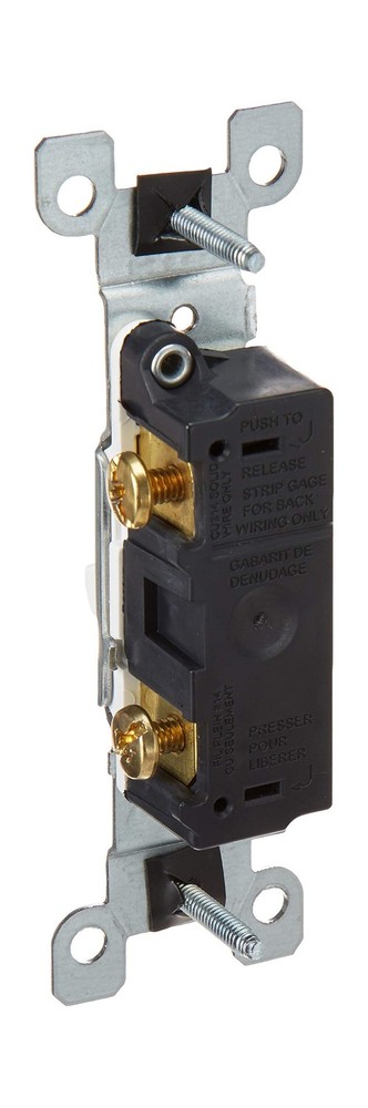 Leviton 15-Amp, 120 Volt, Toggle Framed Single-Pole AC Quiet Switch, Resident...