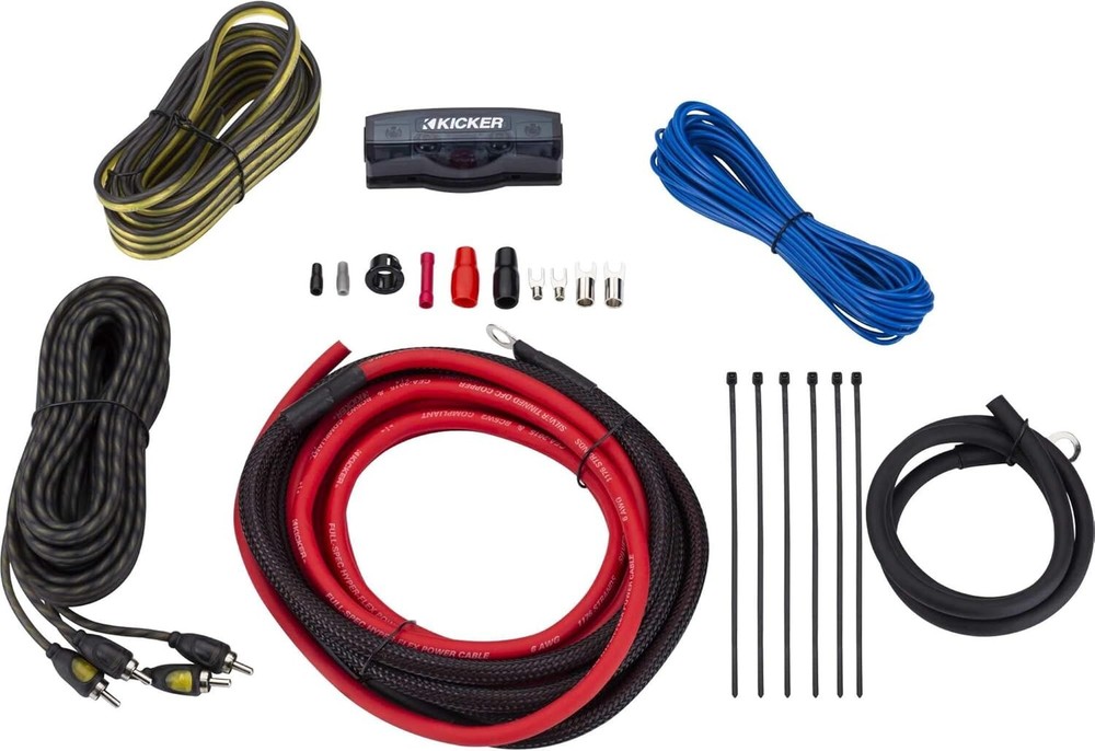 Kicker 47VK6 VK6 6AWG Complete Amplifier Wiring Kit