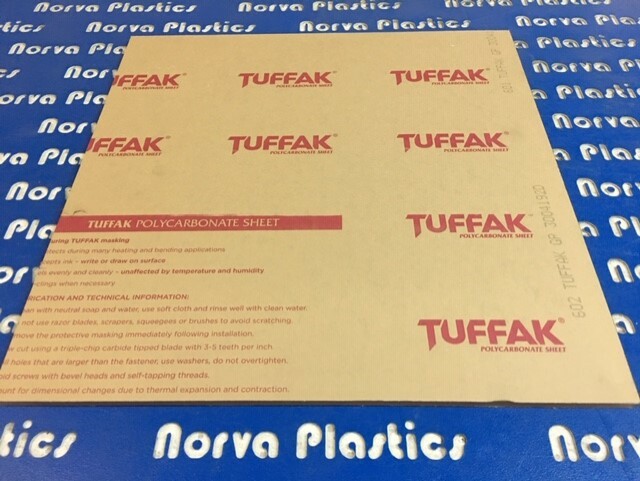 POLYCARBONATE CLEAR 3/8" thick 6" x 12"