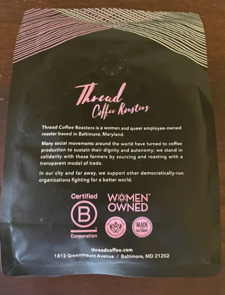 0.75 Pound Bag, Rwanda Single-Origin Coffee, Thread Coffee Roasters - UNOPENED