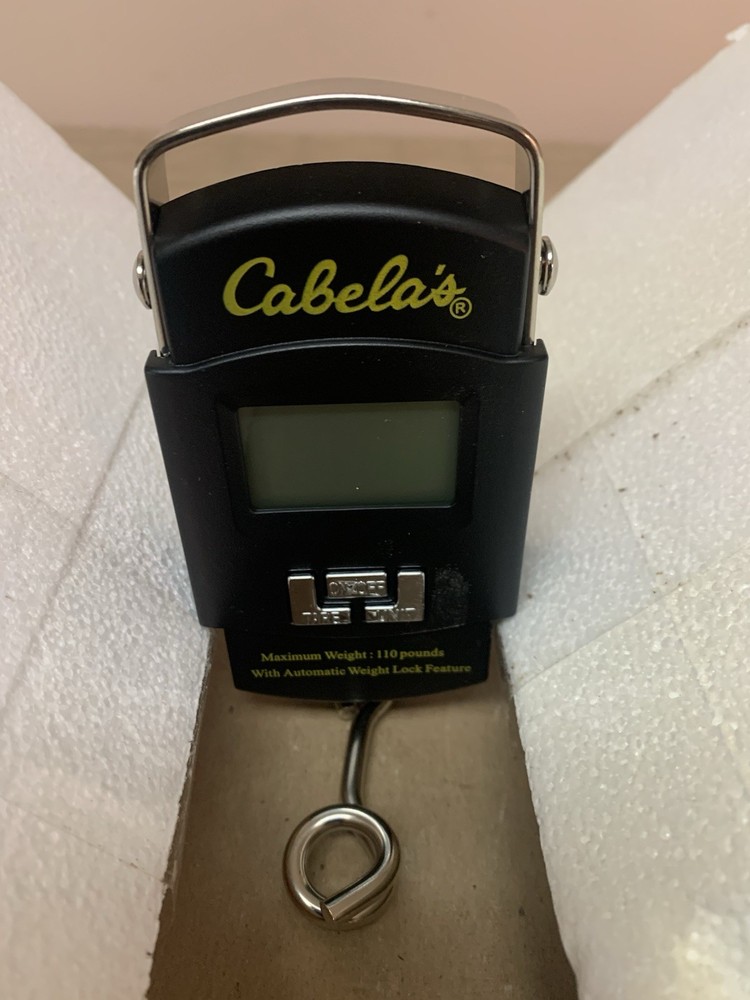 CABELA'S BOW HANGING SCALE DIGITAL LCD SCREEN 110LB MAX ARCHERY GAME