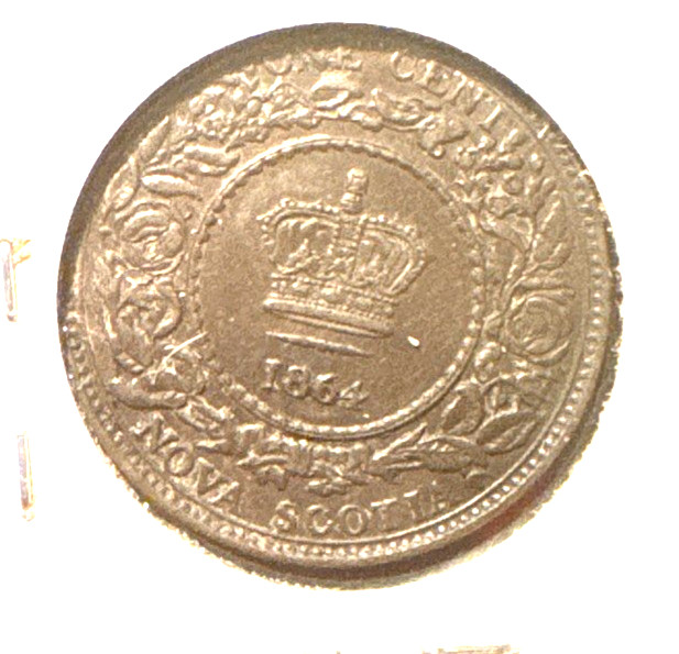 Canad Nova Scotia 1864 cent KM 8.2 AU (1)