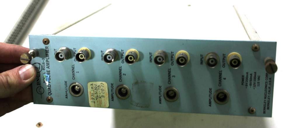 BNC/Berkeley Nucleonics 8016-3 QUAD PULSE AMPLIFIER NIM BIN MODULE