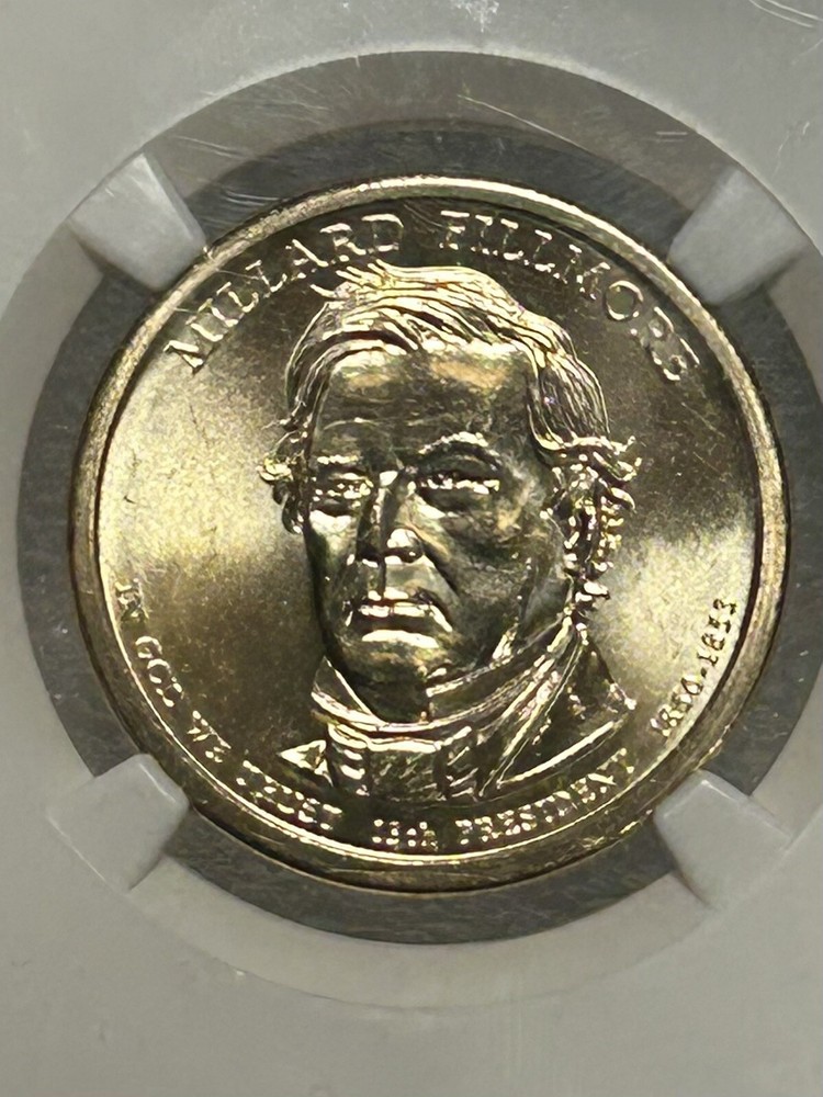 2010 Fillmore $1 Missing Edge Lettering NGC MS 67 Mint Error BX4-16,17