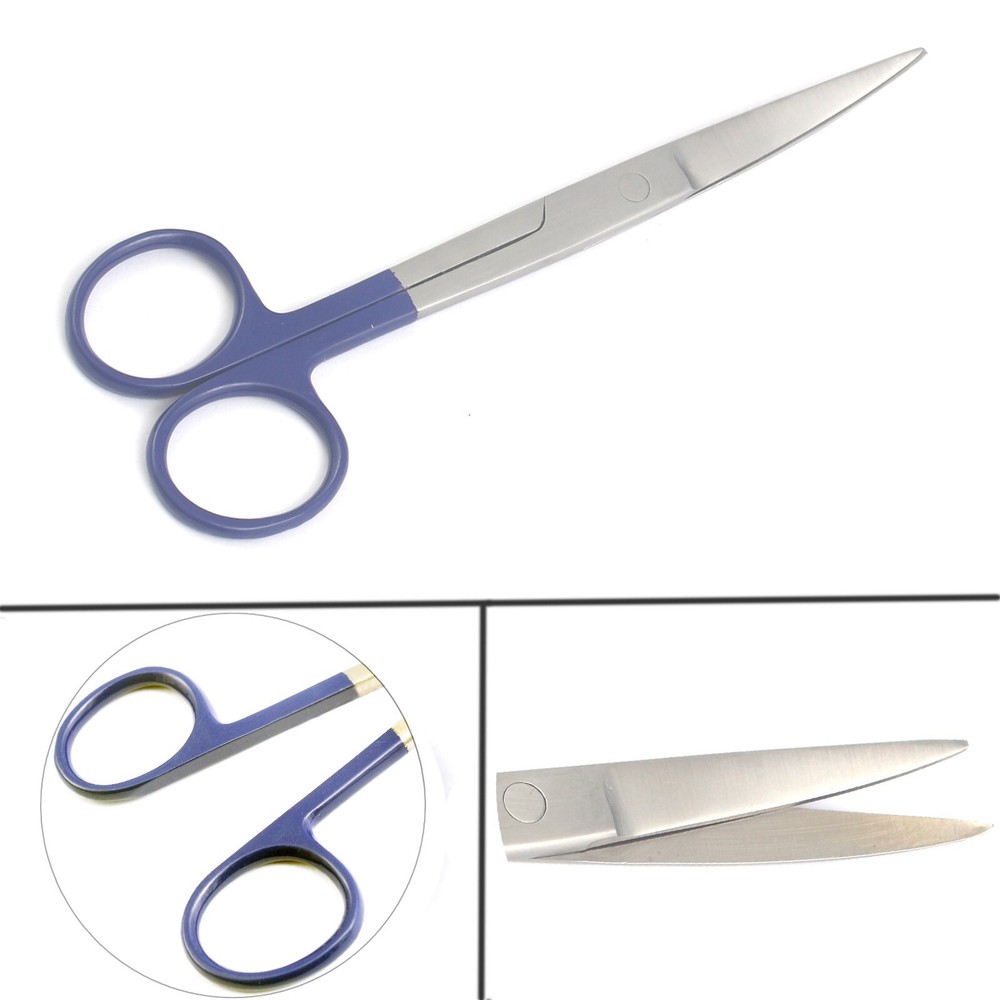 Dissecting Operating Scissors 5.5" Sharp/Sharp Curved Color Handle (Blue)