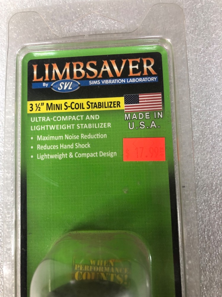 limbsaver 3 1/2" mini s-coil stabilizer archery bow