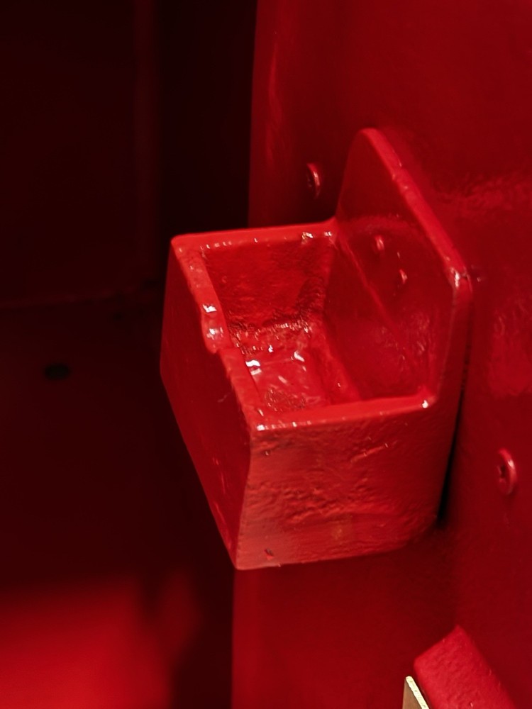 Metal Post Box. Bright Red, Comes With 2 Keys.