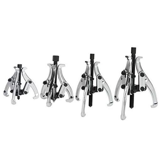 4-Piece 3-Jaw Gear Puller, 3", 4", 6", 8", Removal Tool for 3", 4", 6", 8‘’