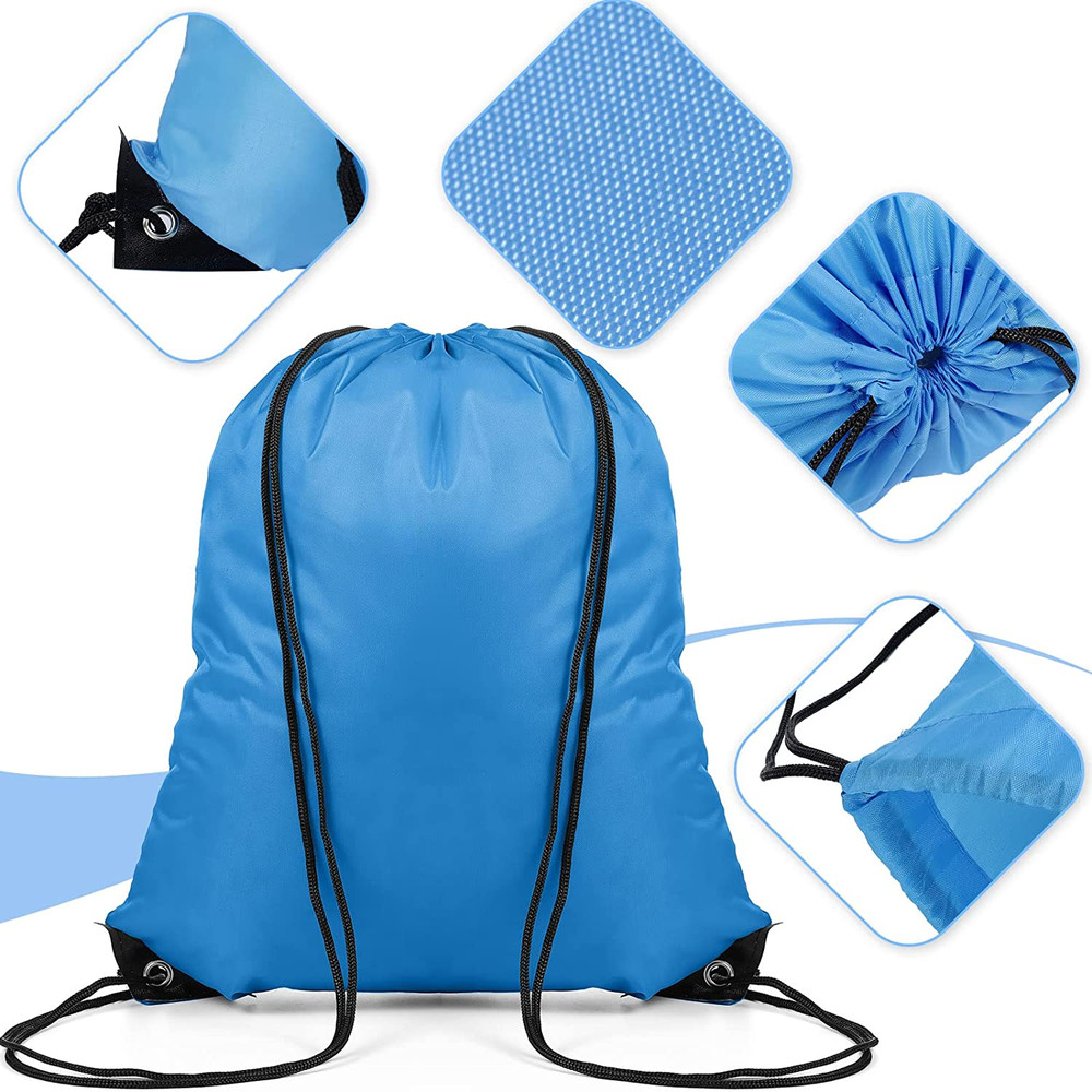 100 Pieces Drawstring Bag Gym Portable String Sack Backpacks Polyester Blank Cin