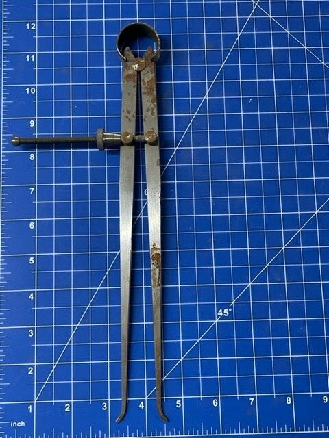 LUFKIN 42-10 INSIDE SPRING CALIPERS WITH SOLID NUT, 10" IN STOCK!! -rusty