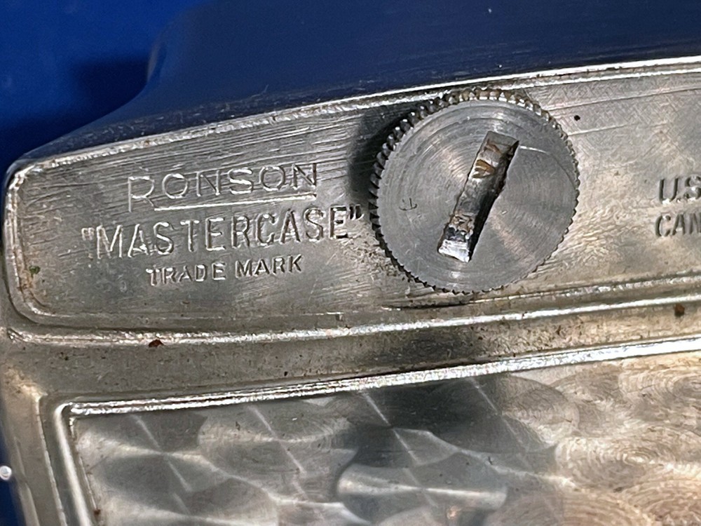 VINTAGE RONSON MASTERCASE COMBO CIGARETTE LIGHTER & CASE ART DECO STYLE SHARP!