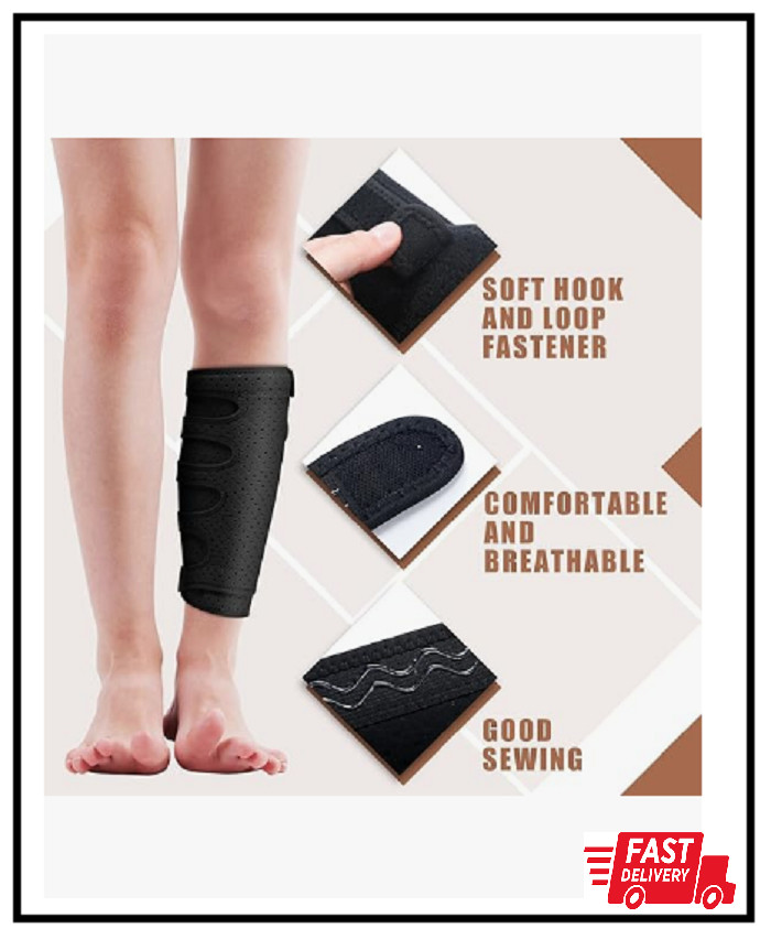 2 Pcs Lymphedema Compression Wraps Calf Adjustable Brace 5 Strap Leg Wraps fo...