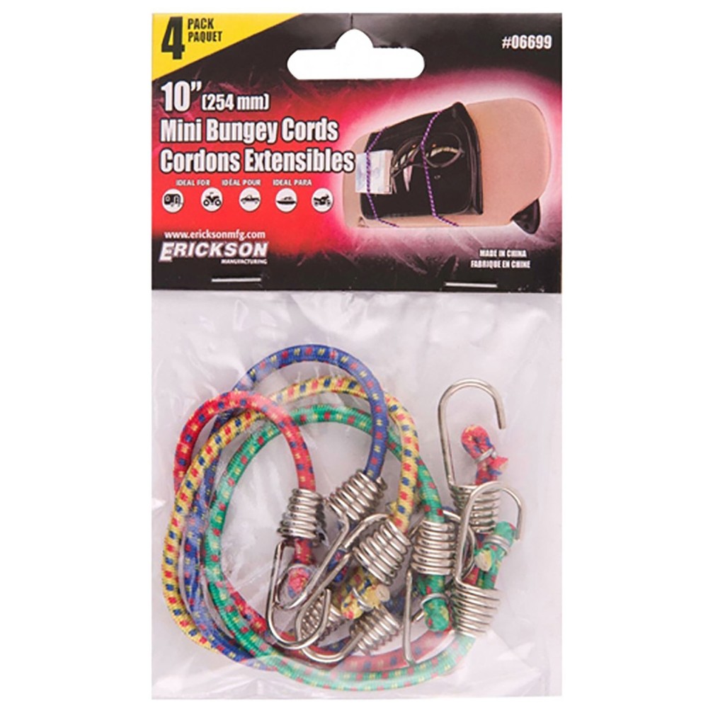 Erickson BUNGEE Cords 10" 4 Pack 06699