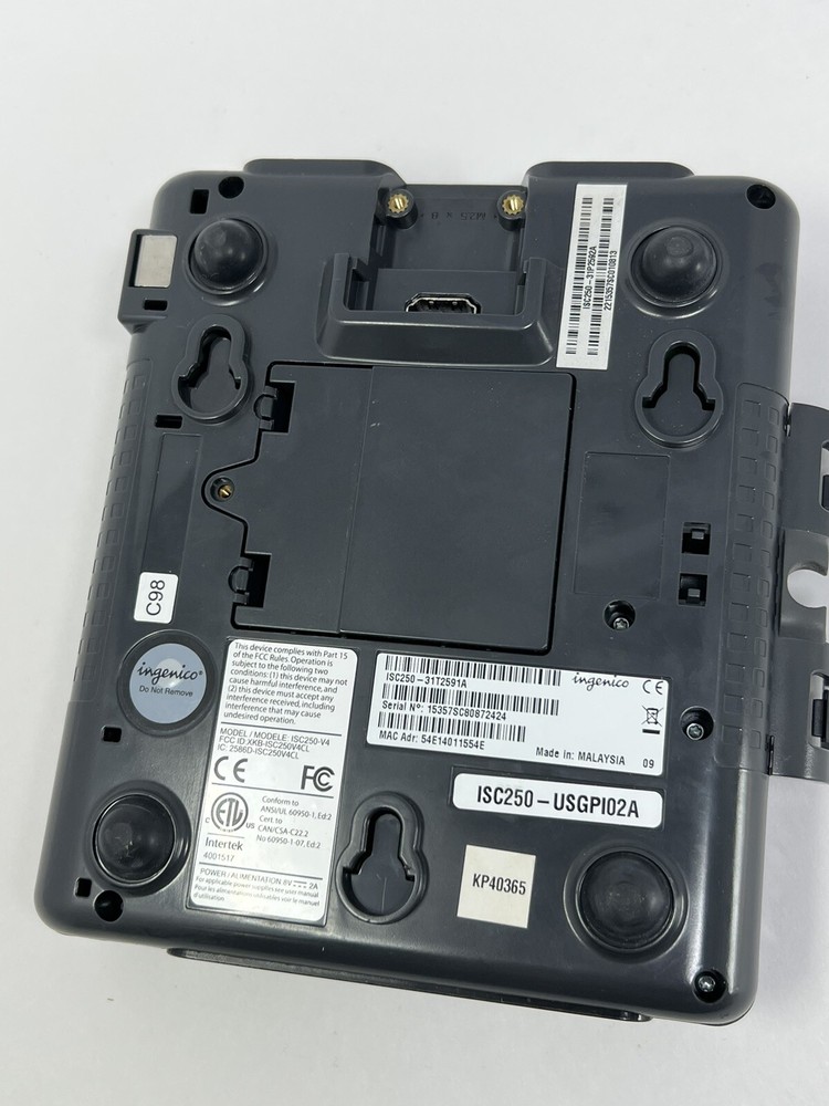 Ingenico ISC Touch 250 Payment Terminal - Black UNIT ONLY