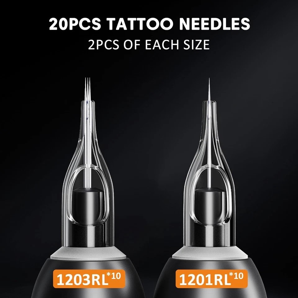 Tattoo Kit Wireless Tattoo Machine Pen Kit with 2Pcs 1600mAh Replaceable
