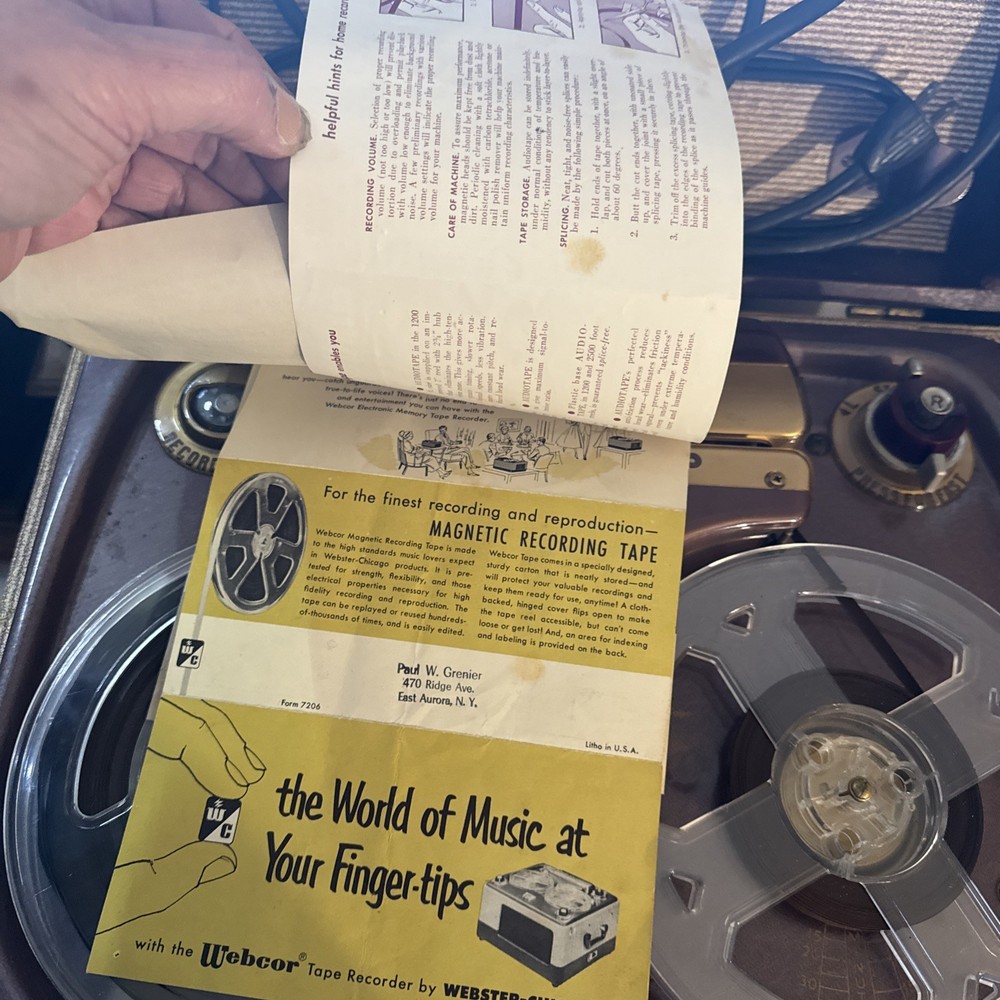 Webcor Webster-Chicago Model 210 Electronic Memory Reel-to-Reel Recorder
