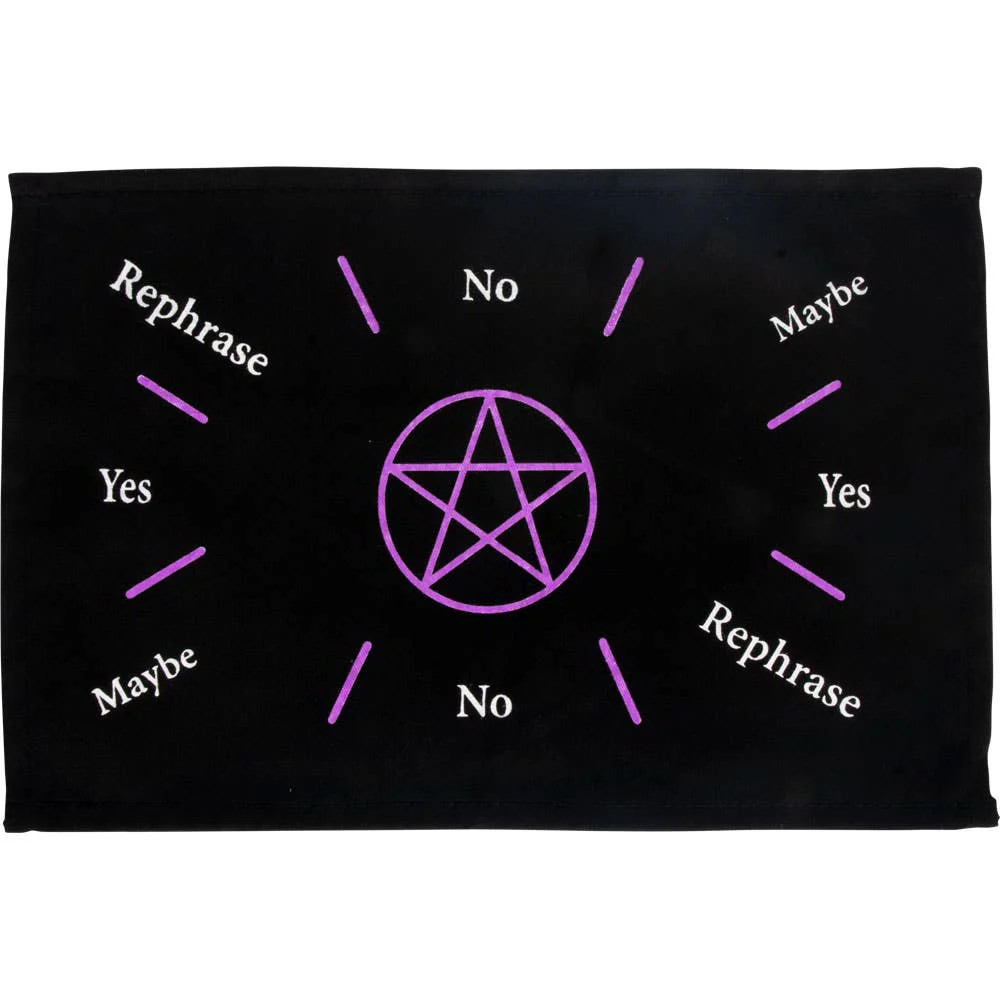Printed Cotton Pendulum Mat - Pentacle Purple (Each)