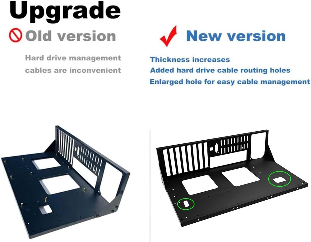 Open Chassis Computer Rack for ATX/M-ATX/ITX - Efficient Heat Dissipation