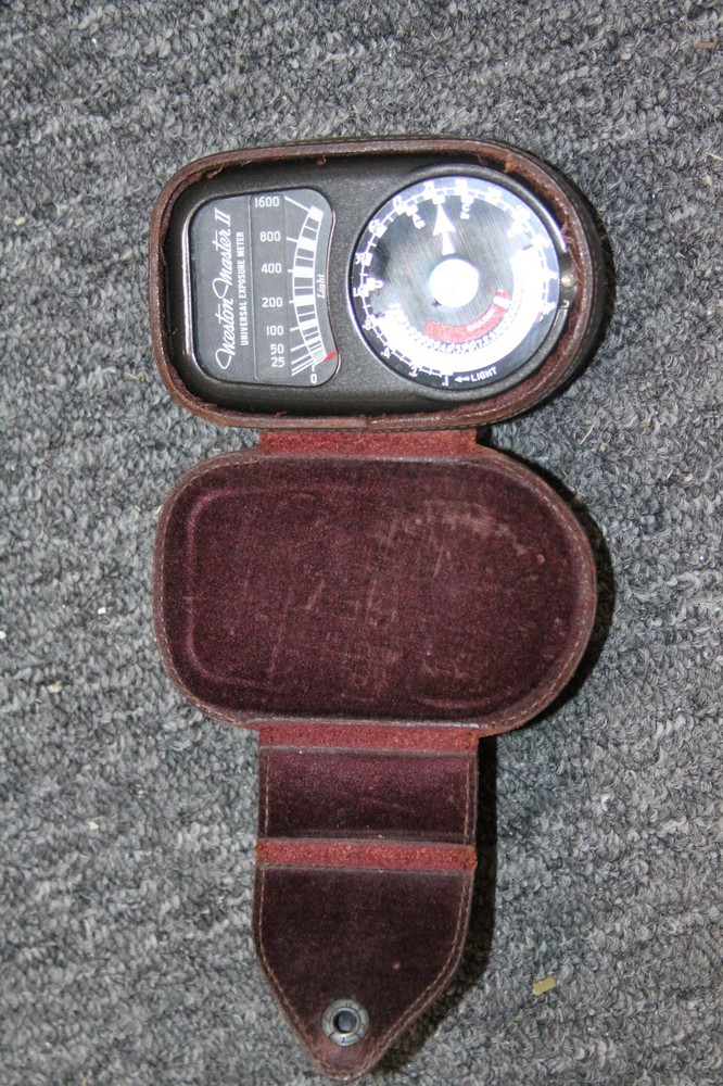 Weston Master II Universal Exposure Light Meter Model 735 Vintage + Leather Case