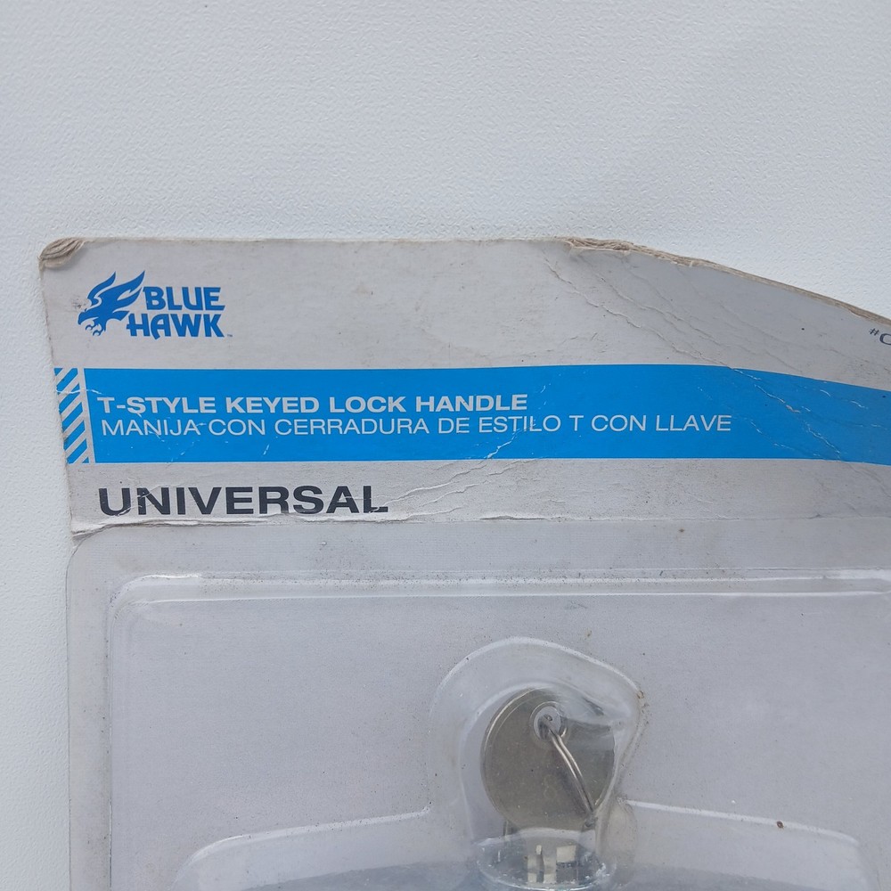Blue Hawk T-Style Keyed Lock Handle, designed for use on garage doors or sheds