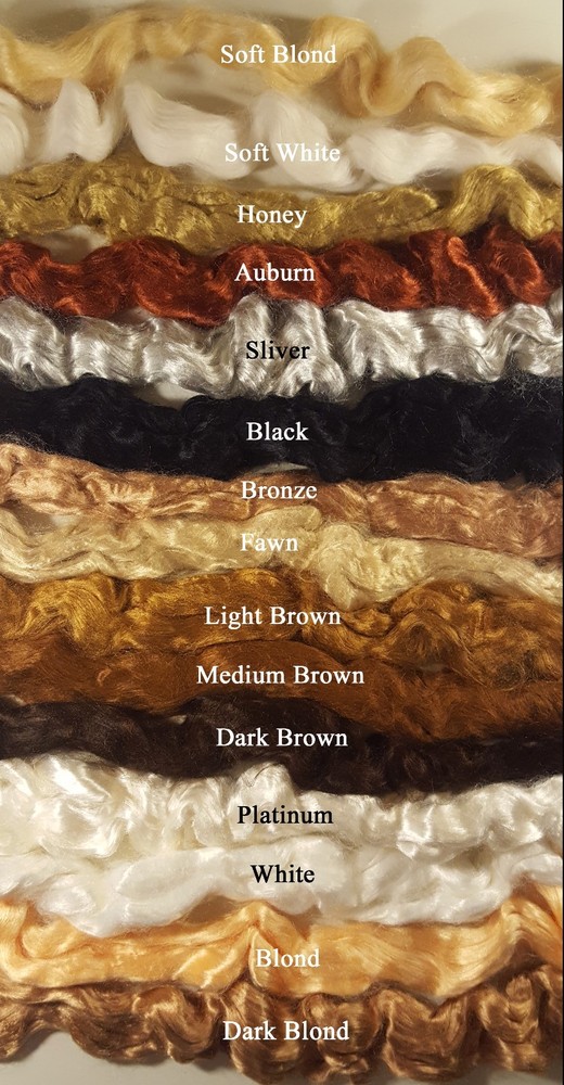 All Cooped Up Medium Brown Viscose "Wavy Locks" Doll Hair