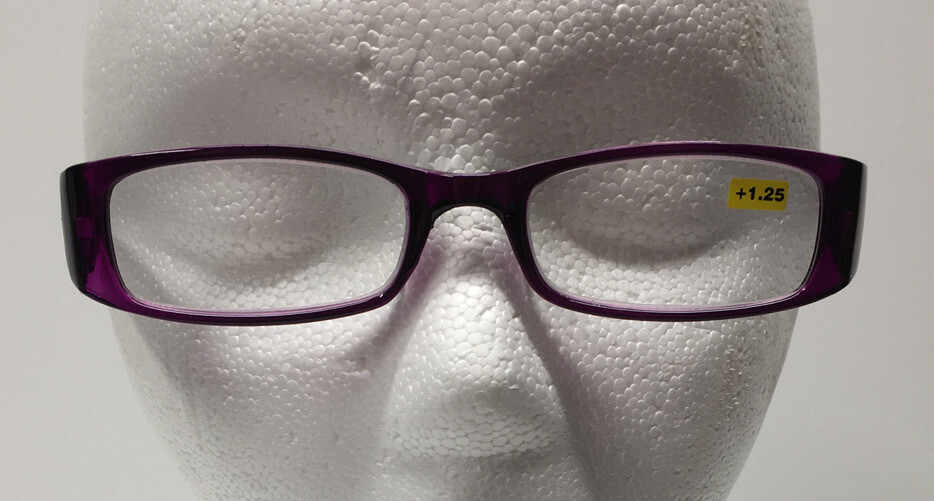Reader glasses Slim Rectangle Lens. Multiple Color Frame Choices R331