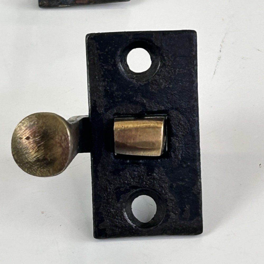 Antique Brass And Cast Iron Window Sash Latch