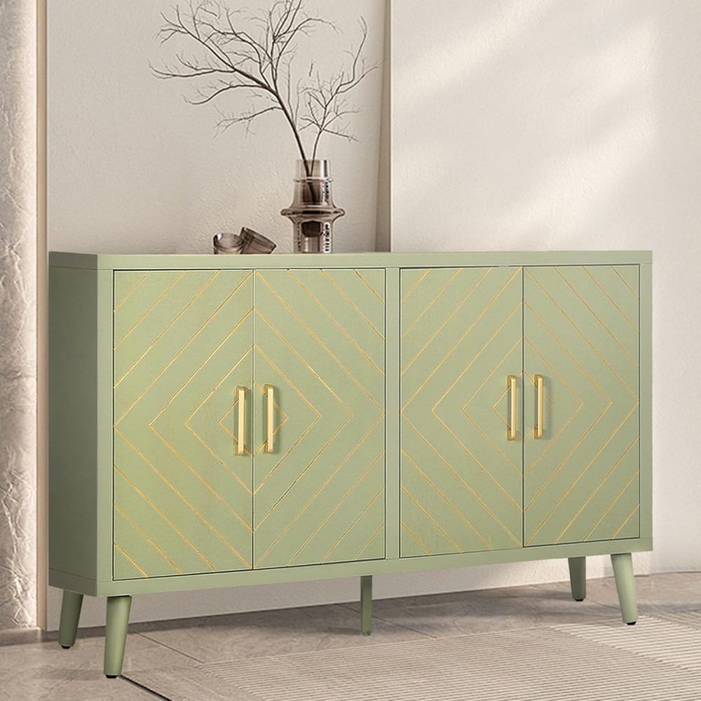 Sideboard Buffet Cabinet 4 Doors Storage Console for Living Room Dining Room
