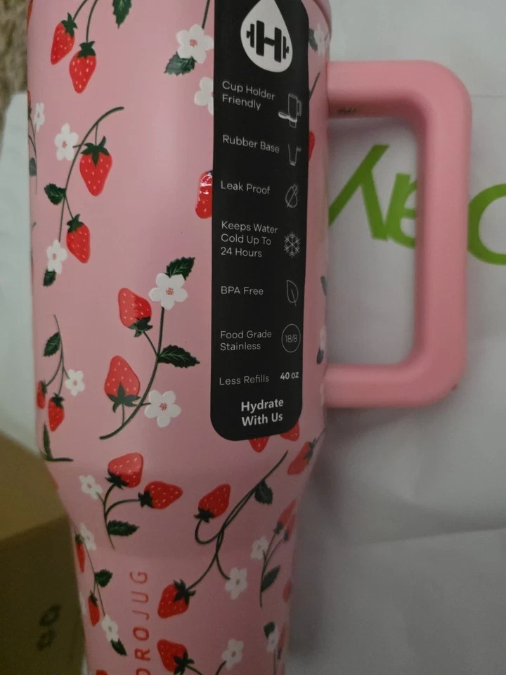 Hydrojug pink strawberries 32 Oz