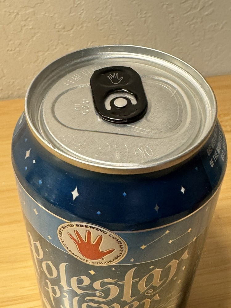 Polestar Pilsner - Empty Beer Can - Bottom Opened - Colorado