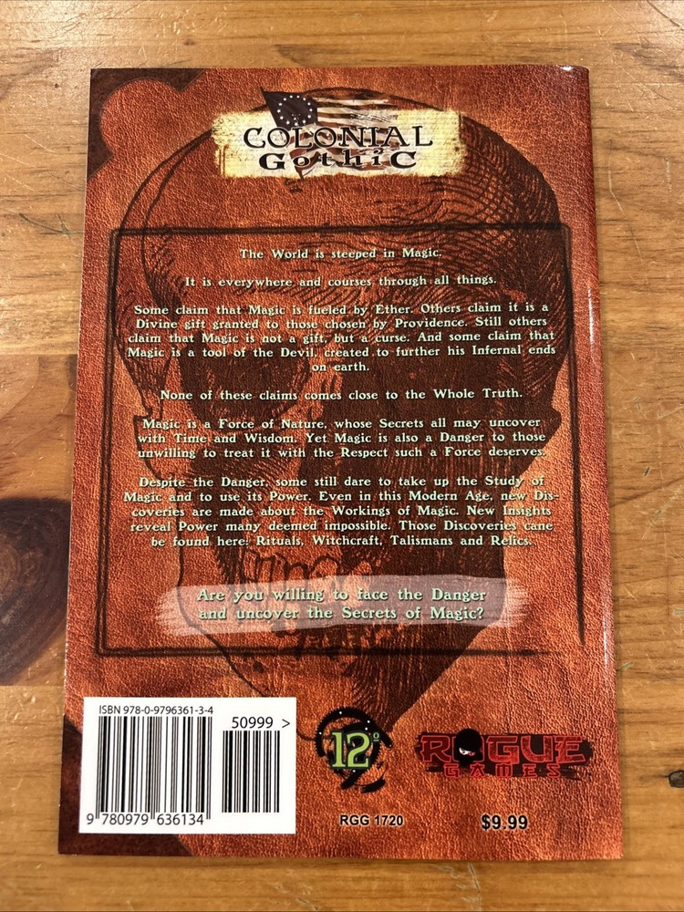 Colonial Gothic RPG: Poor Wizard's Grimoire 2008 Paperback