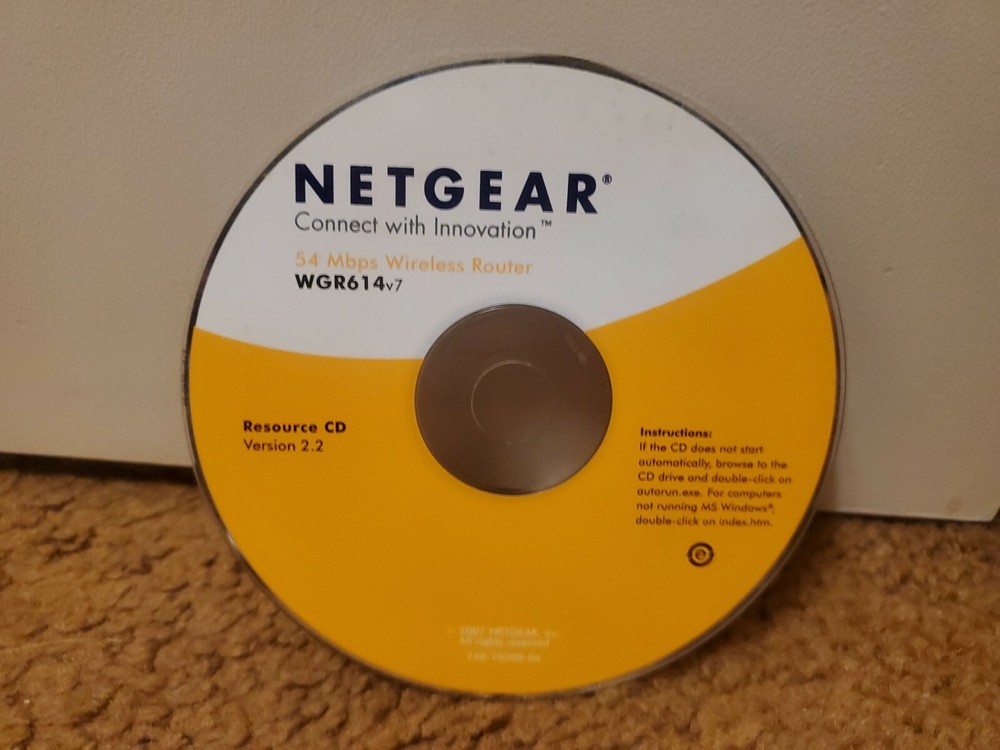 Netgear Wireless Router WGR614v7 Resource CD Ver. 2.2 (Software, 2007)