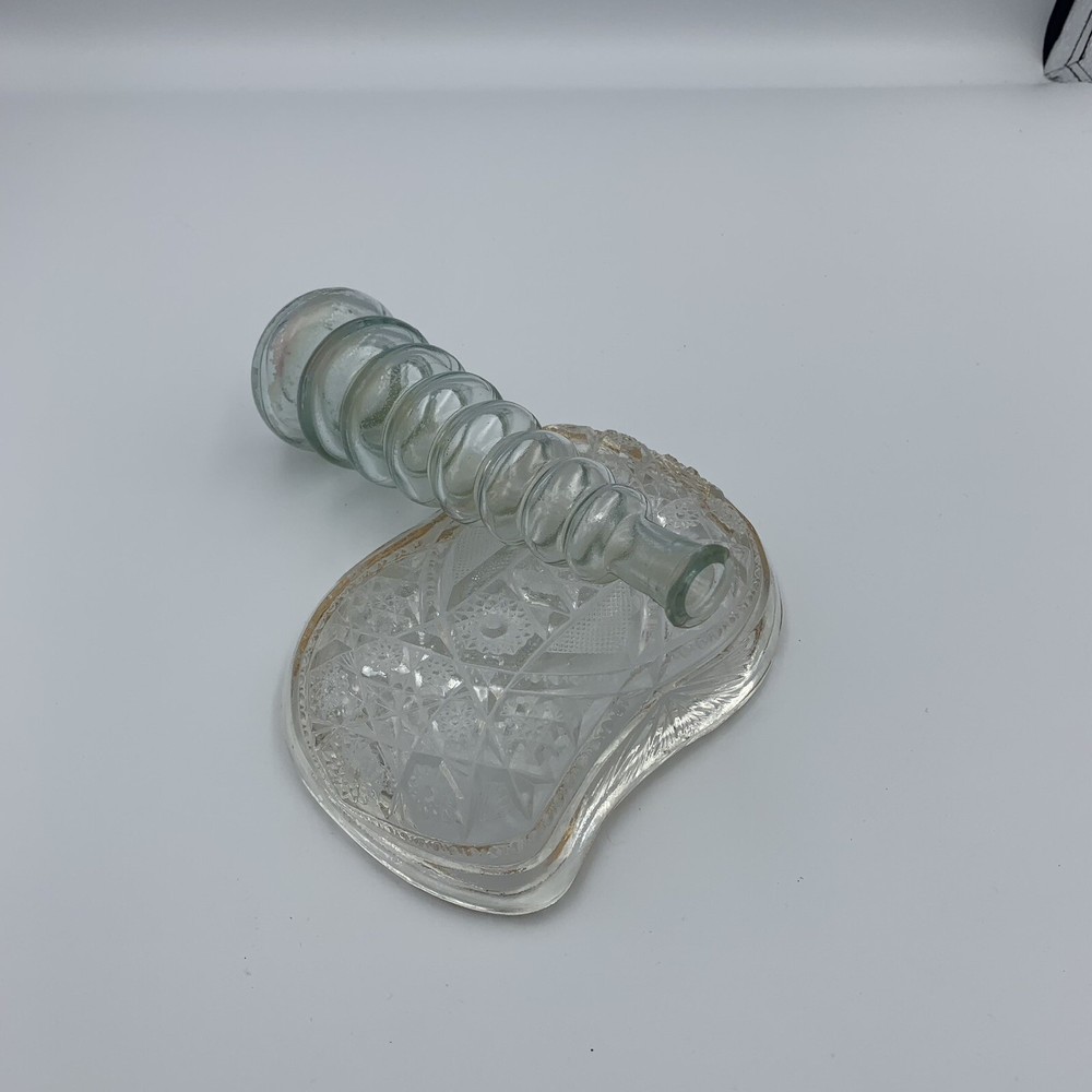 Clear Bud Base And Gold Trimmed Candy Dish