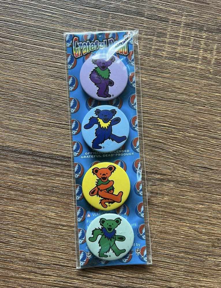 Grateful Dead Dancing Bears Button Set NEW
