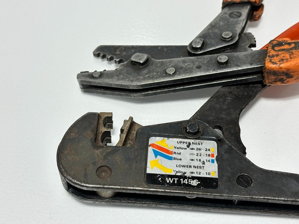 Thomas & Betts USA 2pc WT1300 & WT145C Ratcheting Crimper Tool Pair Set