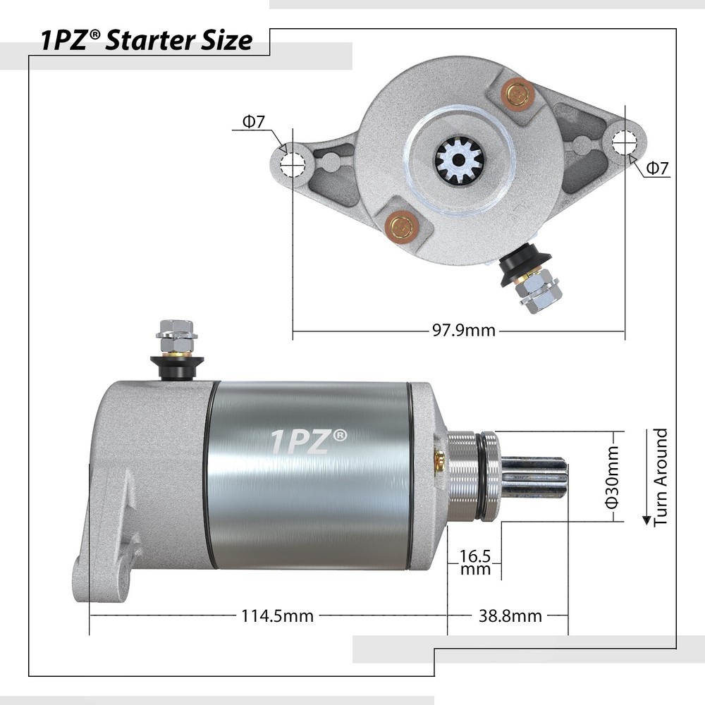 Starter for Suzuki Eiger 400 LTA400 4x4 Automatic 2002 2003 2004 2005 2006 2007