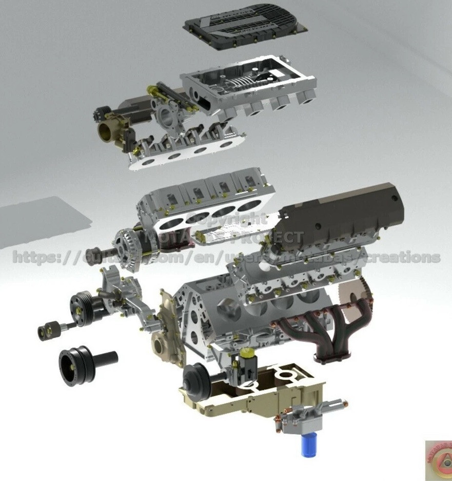 1/12 Scale ZL1 LT4 Camaro Engine 3D Printed