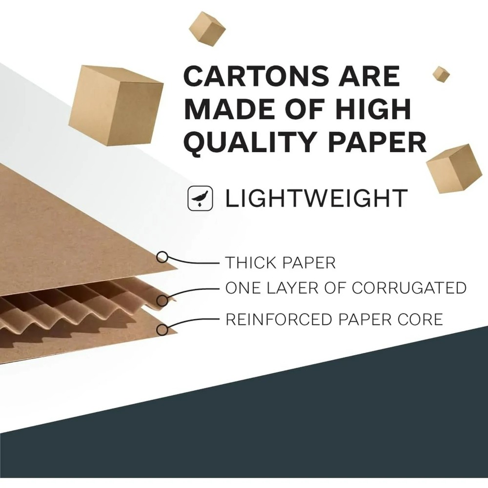 25-Pack Shipping Boxes 7" x 4" x 2" | Corrugated Cardboard Mailing Boxes