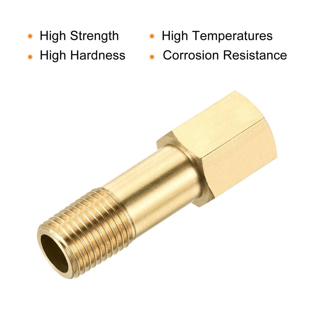 Brass Pipe Fitting G1/4 Adapter 50mm Extension Connector Hex Coupling